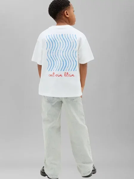Calvin Klein Jeans дънки relaxed fit за деца SKATER сиво