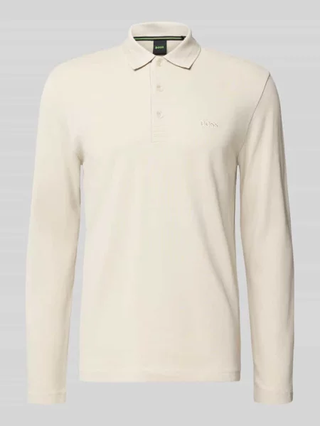 Koszulka polo o kroju regular fit z czystej bawełny model ‘PLISY’ Boss Green beżowe