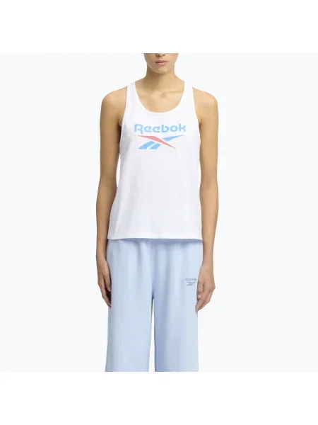 Tricou pentru femei Reebok Identity Big Logo Tank white/coral/blue alb