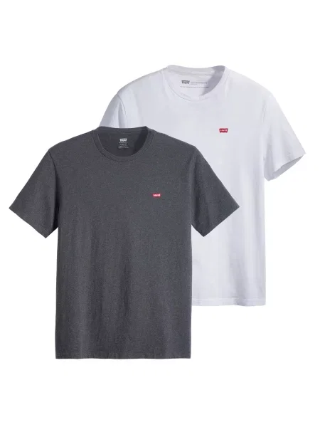LEVI'S ® Tričko šedý melír bílá