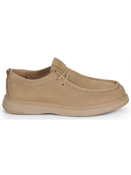 Pantofi Tommy Hilfiger din nubuc bej