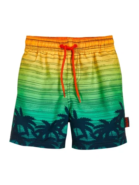 PLAYSHOES Șorturi de baie bleumarin verde / portocaliu galben