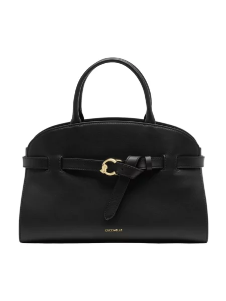 Torebka Coccinelle skórzana czarna