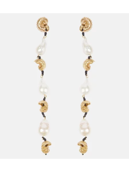 Cercei Alemais cu perle auriu