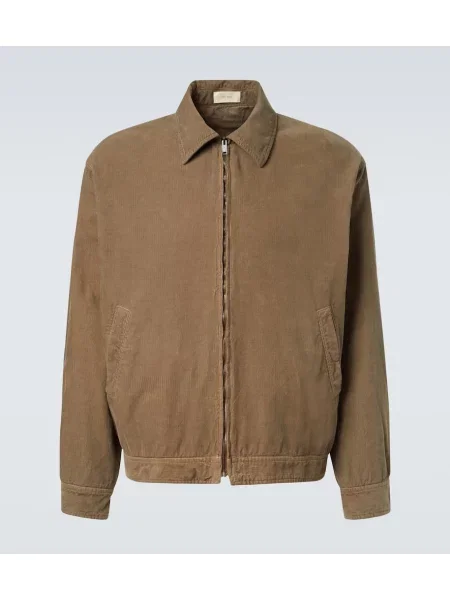 Jakna The Row iz rebrastega žameta rjava