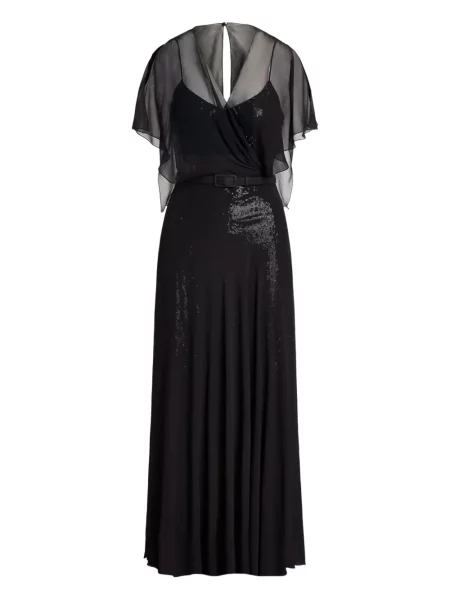 Sukienka midi Ralph Lauren Collection do kolan garniturowa czarna