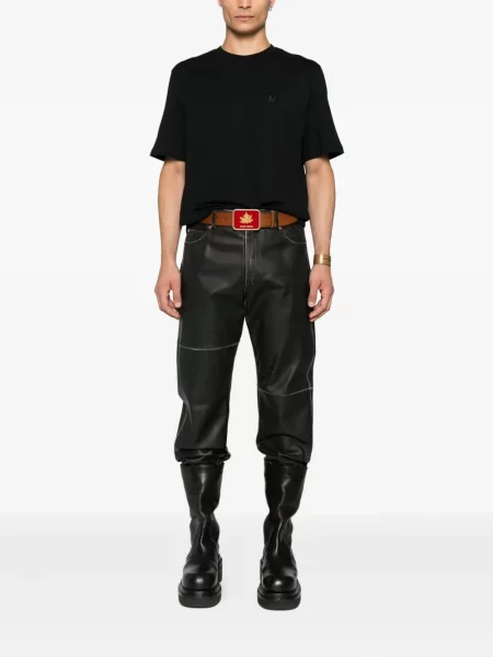 Tricou Msgm cu broderie negru