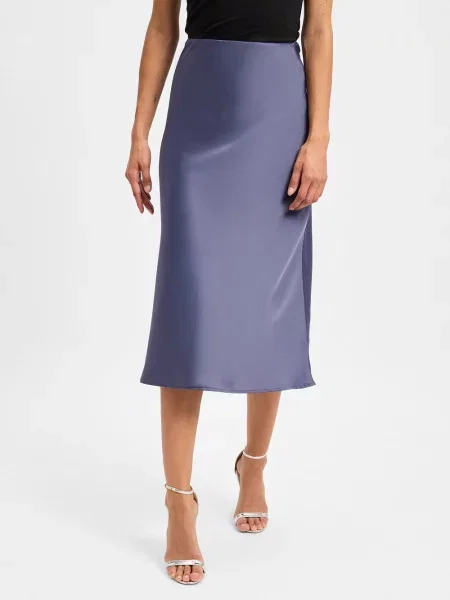Marie Lund spódnica maxi Kobiety Sztuczne włókno jednolity 34 szary