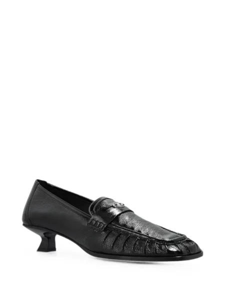 Pantofi cu toc Diesel din piele de lac cu chihlimbar negru