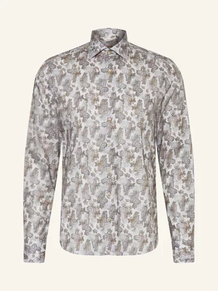 Stenströms Košile Slimline Fit světle šedá/ šedá/ hnědá šedá