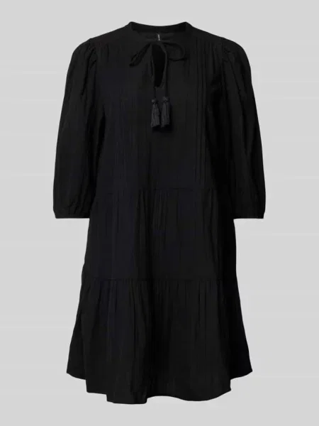 Sukienka tunikowa z czystej bawełny model PRETTY' Vero Moda czarna
