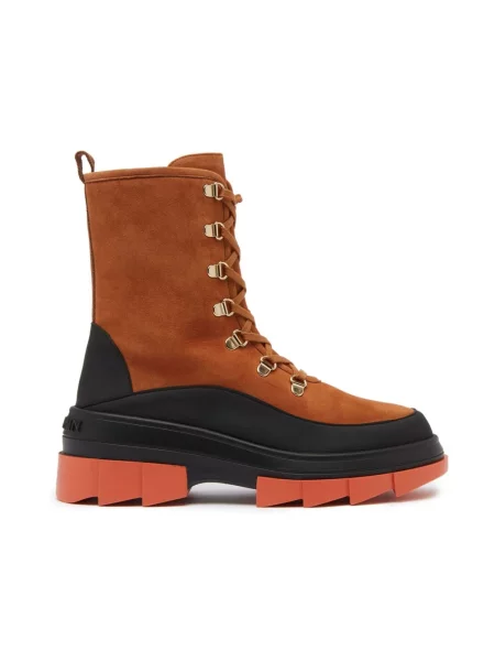 Botki Stuart Weitzman skórzane brązowe