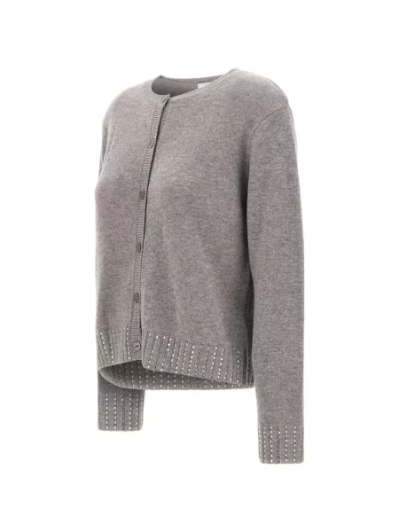 Stras cardigan Kaos de lână gri
