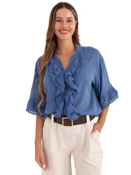 Cămașă Italy Moda albastru