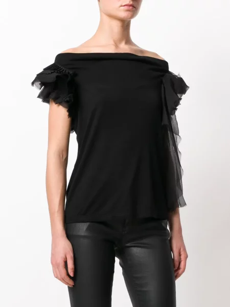 Bluză Givenchy cu volane negru
