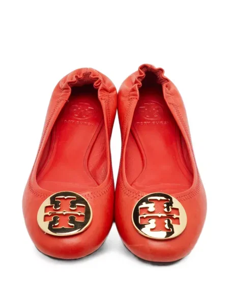 Balerini Tory Burch cu autograf portocaliu
