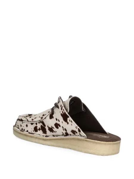 Мюли Clarks Originals без ток с принт бяло