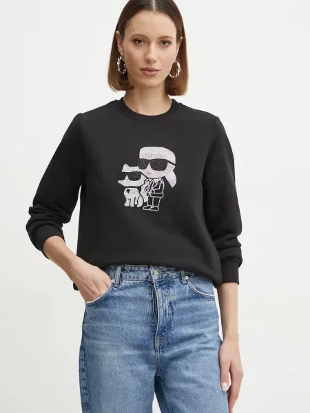 Bluză Karl Lagerfeld negru