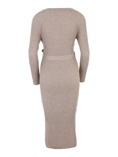 Rochie tricotat închis bej