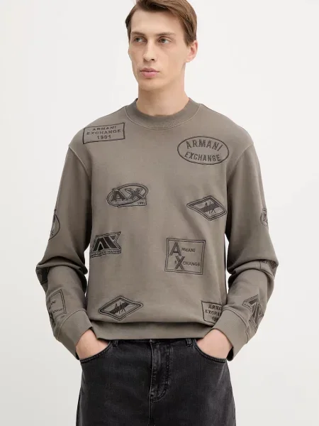 Суитчър Armani Exchange с апликация сиво