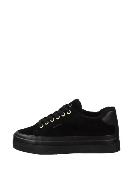 Sneakerși Gant cu șireturi cu platformă din dantelă negru