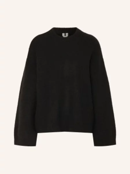 Arket Sweter Z Alpaki schwarz czarny