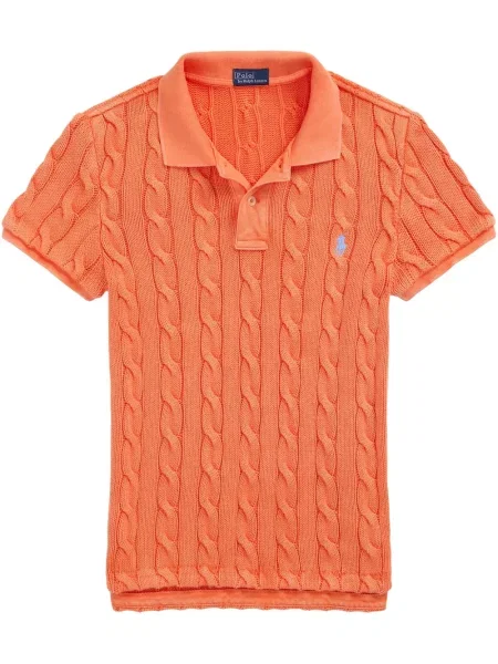 Polo Polo Ralph Lauren z twillu do kolan plisowane żółte