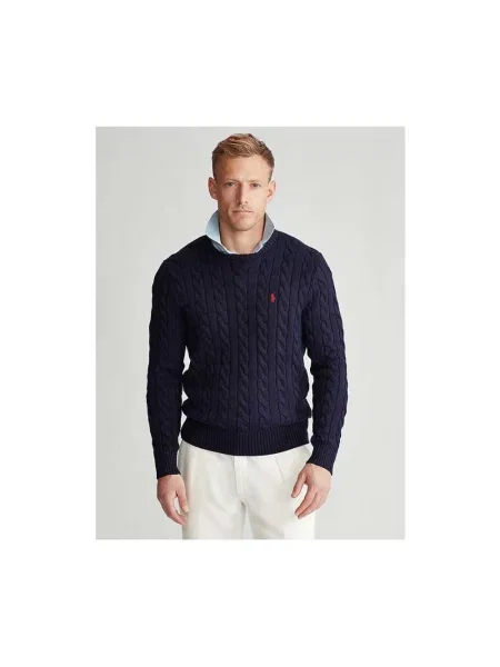 Sweter Polo Ralph Lauren casual z długim rękawem niebieski