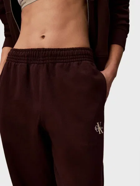 Махровые спортивные штаны Calvin Klein Jeans коричневые