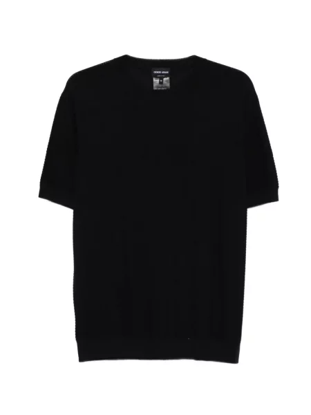 Tricou Giorgio Armani scurt negru