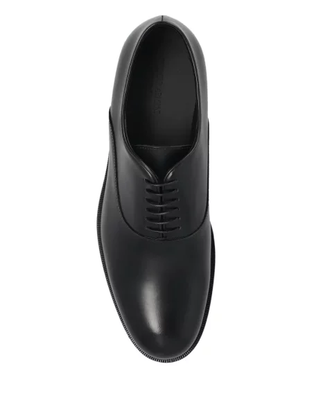Ниски обувки Giorgio Armani с връзки с дантела черно