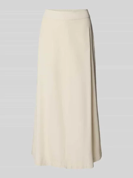 Spódnica maxi z mieszanki bawełny z domieszką lnu Marc O'polo beżowa
