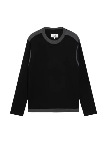 Sweter Mm6 Maison Margiela wełniany czarny