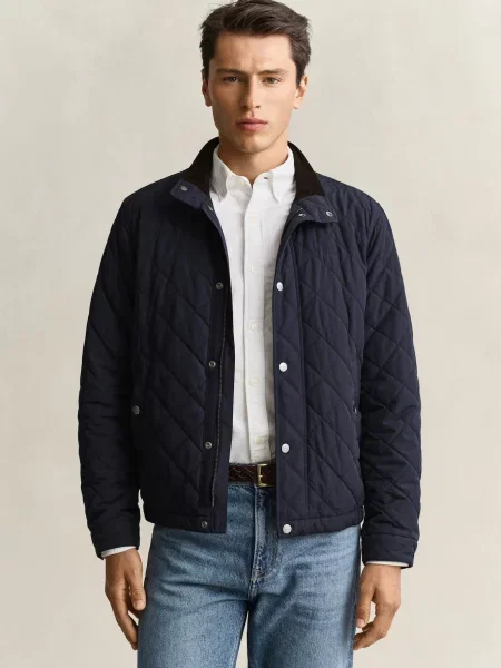 GANT Prechodná bunda CLASSIC tmavomodrá