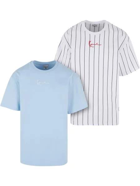 Karl Kani Tricou Essential albastru / roșu / negru alb