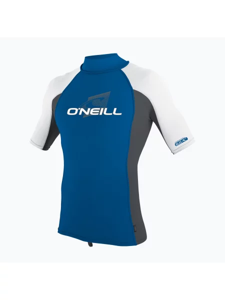 Tricou de înot pentru bărbați O'Neill Premium Skins Turtleneck Rash Guard deep sea/graphite/white alb
