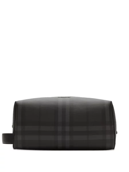 Geantă Burberry în carouri gri