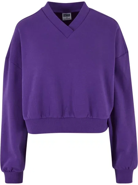 Palton Urban Classics cu decolteu în V violet