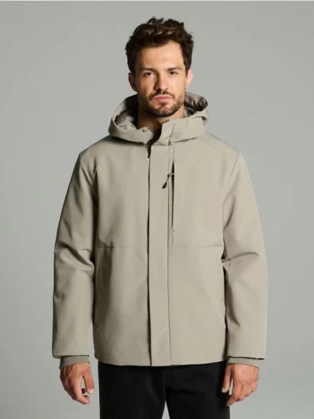 Sinsay Ocieplana elegancka kurtka beżowy