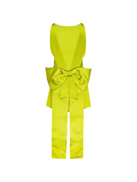 Rochie mini Self-portrait cu funde galben