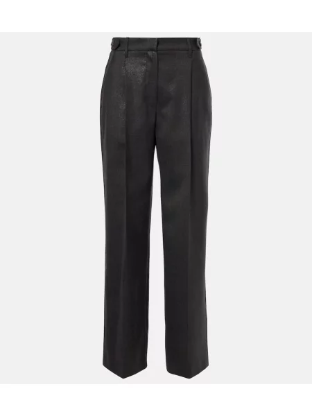 Pantaloni Brunello Cucinelli de lână negru