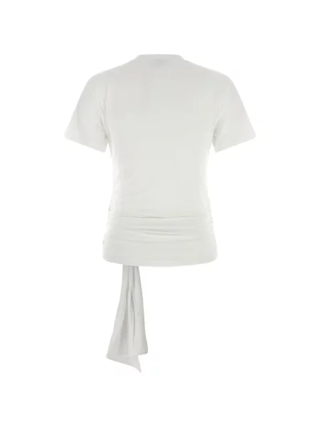 Tricou 7 For All Mankind drapate alb