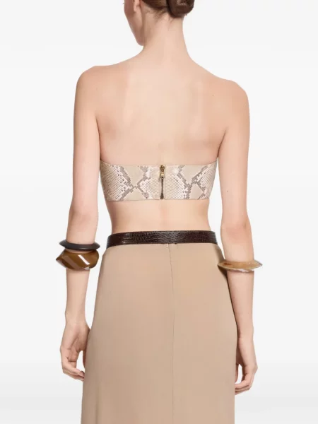 Sutien bralette Elie Saab din piele cu imagine