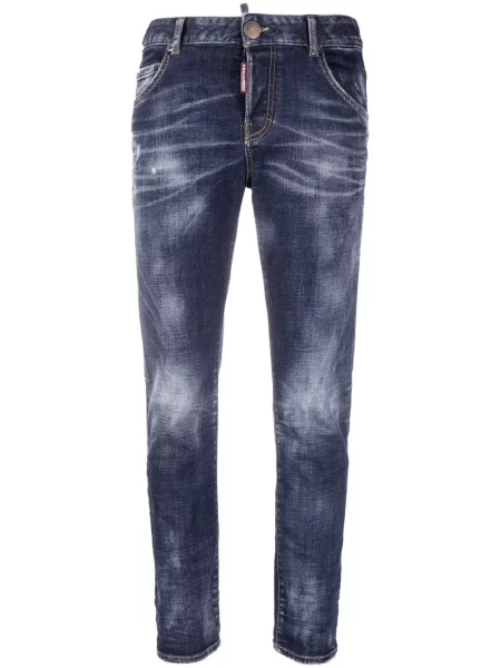 Skinny jeansy skinny Dsquared2 niebieskie