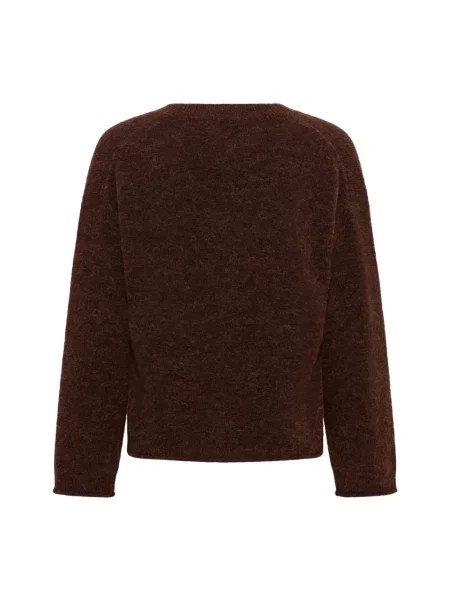 Dzianinowy sweter Part Two brązowy