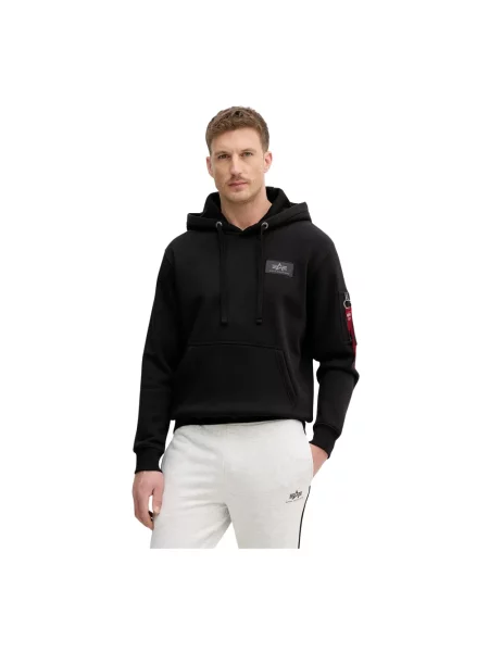 Bluza z kapturem Alpha Industries czarna