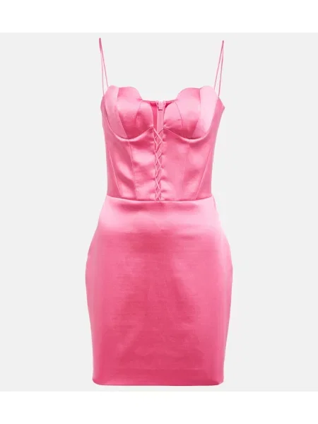 Сатенен сутиен Rasario с връзки розово