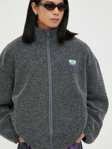 AMERICAN VINTAGE Jachetă fleece HOKTOWN închis gri