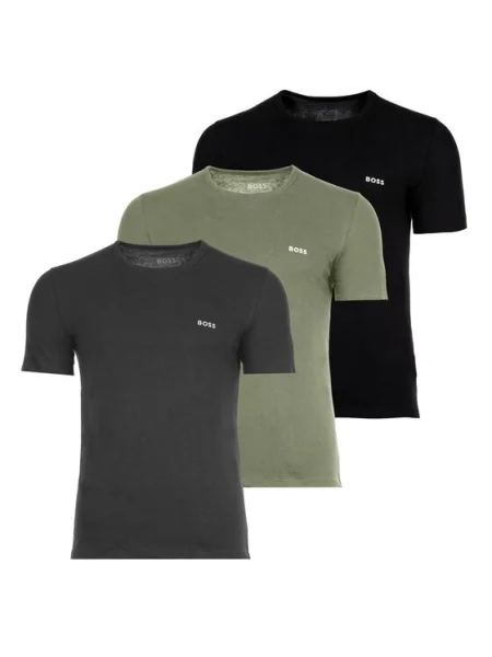 Тениска BOSS 3 броя с изчистен дизайн зелено