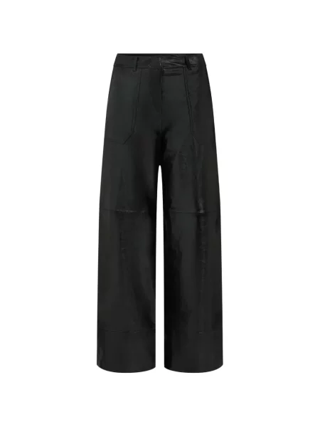 Pantaloni Karl Lagerfeld din piele negru